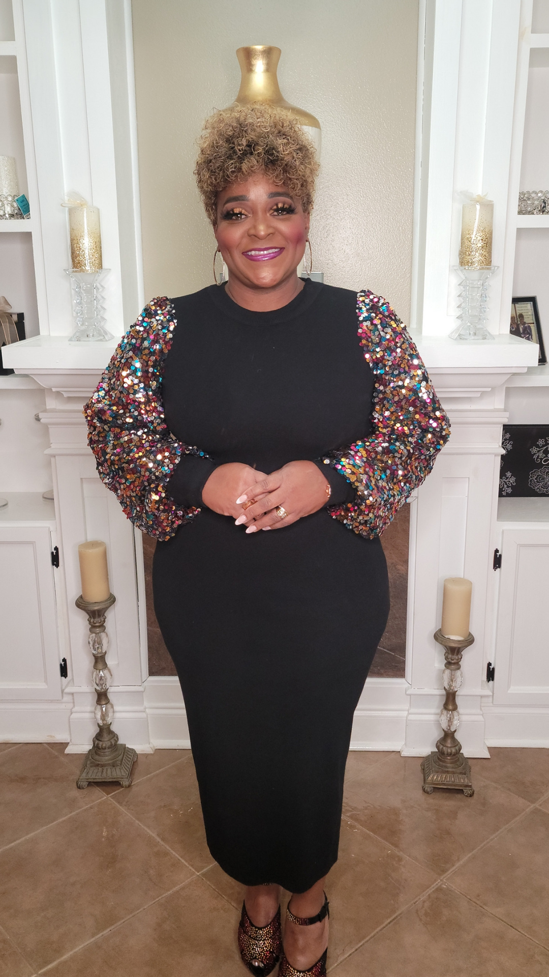 Sequin Love Knit Dress Kissed By MoonPie