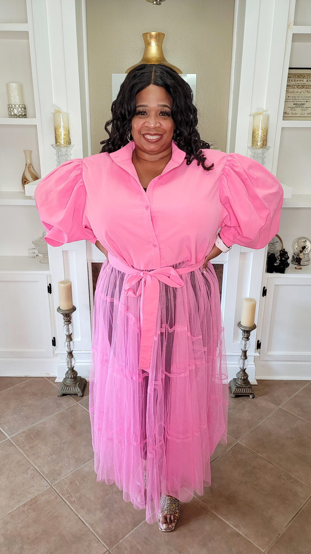 Sweet As Candy Blouse & Mesh Curve