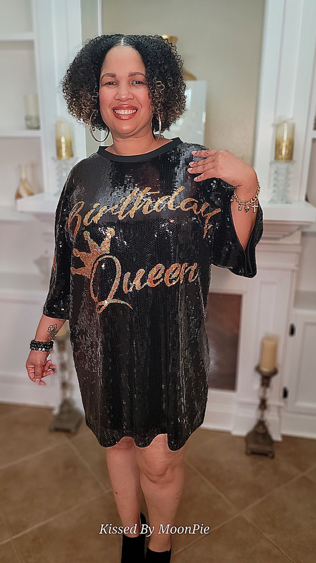 SALUTE TO THE BIRTHDAY QUEEN SEQUIN DRESS PLUS SIZE