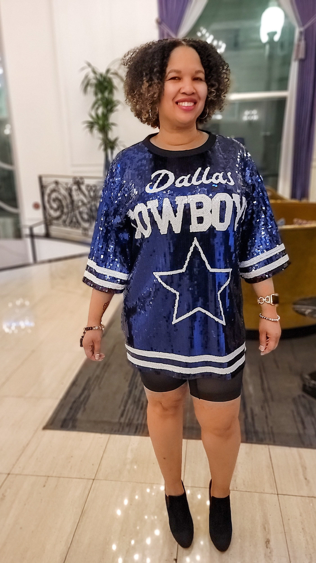 Dallas cowboys 2025 sequin shirt