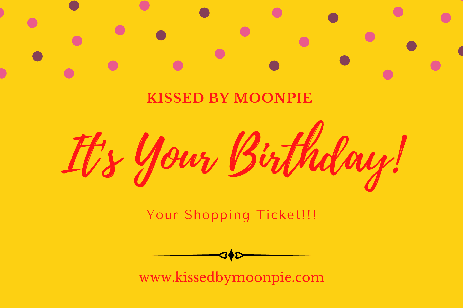 KISSED BY MOONPIE HAPPY BIRTHDAY GIFT CARD - Kissed By MoonPie